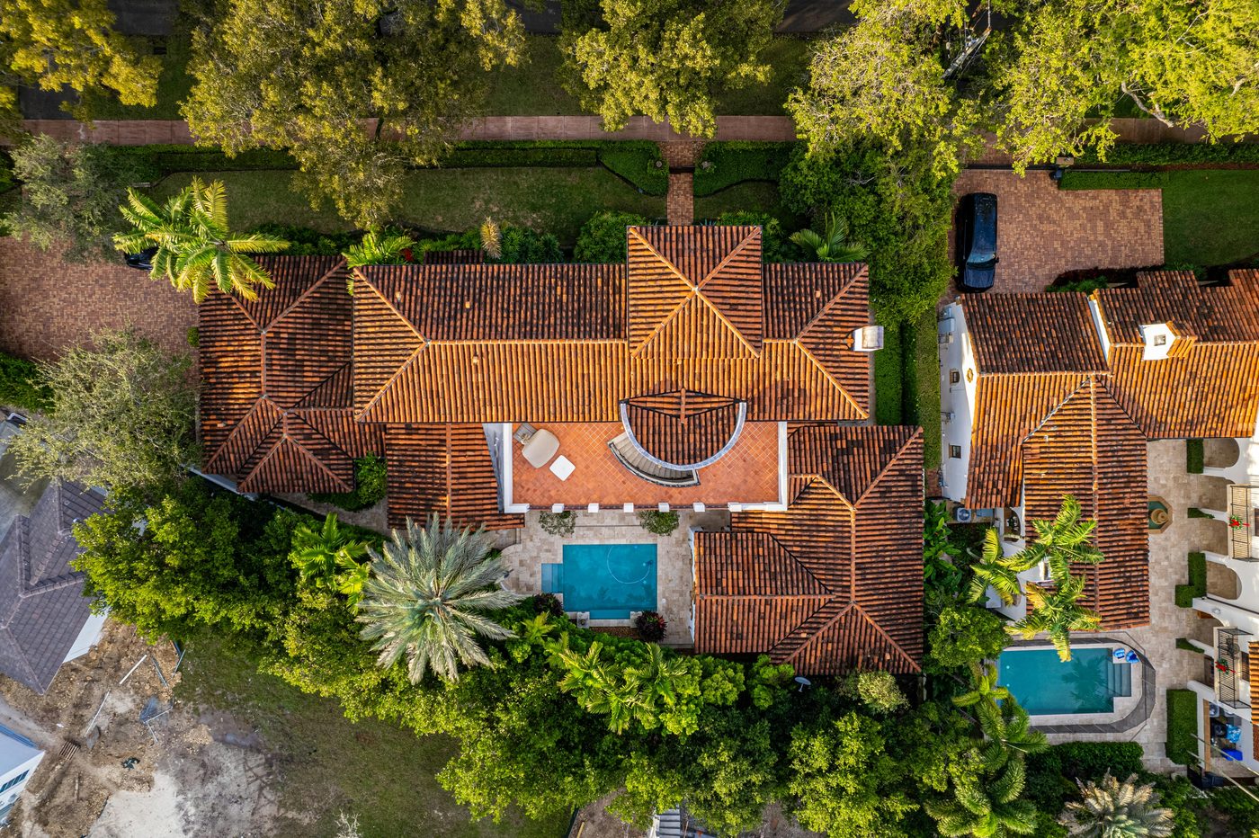 Aerial drone luxury home real estate photography South Florida